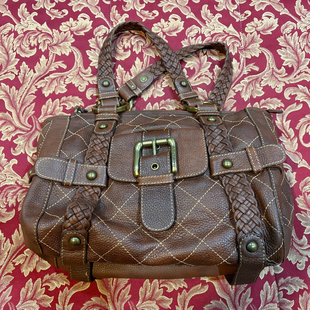Isabella Fiore Brown Leather Purse Bag Women's